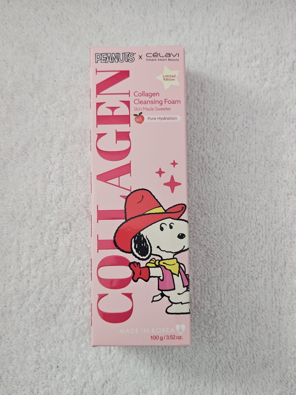 Limited Edition Peanuts Snoopy Collagen Face Cleanser Celavi Skincare